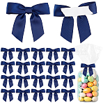 50Pcs Polyester Bowknot, Handmade Woven Costume Accessories, Prussian Blue, 50mm(DIY-DR00011)