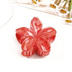 Resin Claw Hair Clips, Hair Accessories for Women & Girls, Flower, FireBrick, 85x75mm(PW-WG0E0E6-07)