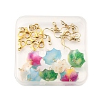 DIY Umbrella Earring Making Kits, including Acrylic Beads, Zinc Alloy Lobster Claw Clasps, 304 Stainless Steel Earring Hook & Open Jump Rings, Mixed Color, 12x6mm, Hole: 1.2mm(DIY-FP0001-41)