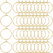 200Pcs Brass Wine Glass Charm Rings, Hoop Earrings Findings, Nickel Free, Golden, 20x0.8mm, 20 Gauge(KK-SP0001-31A-G)