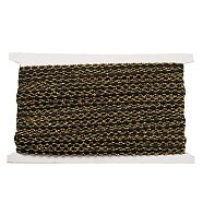 Polyester Wavy Lace Trim, for Curtain, Home Textile Decor, Black, 1/4 inch(7.5mm)(OCOR-K007-09A)