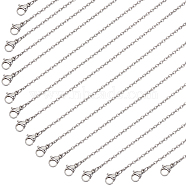 20Pcs 304 Stainless Steel Cable Chain Necklaces Set, Stainless Steel Color, 19.7 inch(50cm)(STAS-SC0006-22P)