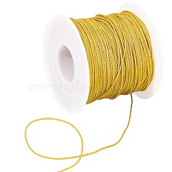 1 Roll Nylon Thread, DIY Material for Jewelry Making, Goldenrod, 0.8mm, 100 yards/roll(NWIR-SC0001-21B)