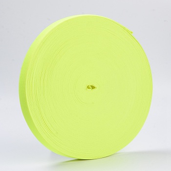 Colored Flat Elastic Rubber Band, Webbing Garment Sewing Accessories, Green Yellow, 25mm, about 43.74 yards(40m)/roll