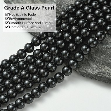 Eco-Friendly Dyed Glass Pearl Round Beads Strands(X-HY-A002-6mm-RB080)-3