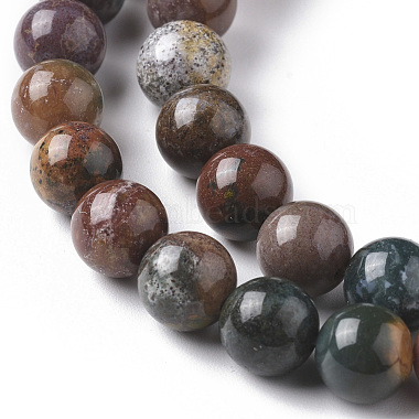 Natural Ocean Jasper Beads Strands(G-F668-26-8mm)-3