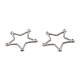 304 Stainless Steel Linking Ring Rhinestone Settings(STAS-A070-05P)-2