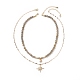 Star & Moon Pendant Necklaces Sets for Women(NJEW-JN04126)-1