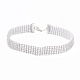 5 Row Crystal Rhinestone Choker Necklace(NJEW-F289-03B-P)-1