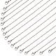 20pcs 304 ensemble de colliers en chaîne torsadée en acier inoxydable(STAS-SC0006-22P)-1