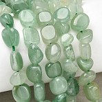 Natural Green Aventurine Beads Strands, Nuggets, Tumbled Stone, 5~9x5~8.5x3~6mm, Hole: 0.8~0.9mm, about 31pcs/strand, 7.87''(20cm)(G-P601-A07-02)