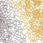 200Pcs 2 Colors 304 Stainless Steel Screw Eye Pin Peg Bails, For Half Drilled Beads, Golden & Stainless Steel Color, 8x4x1mm, Hole: 2mm, 100pcs/color(STAS-UN0034-89)