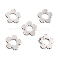Alloy Pendants, Cadmium Free & Lead Free, Flower, Platinum, 22.5x23x1.5mm, Hole: 9.5mm(FIND-O002-3P)