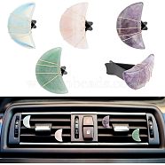 4Pcs Moon Gemstone Car Air Vent Clips, Cute Automotive Interior Trim, with Magnetic Ferromanganese Iron & Plastic Clip, 38mm(AJEW-PH00496-02)