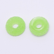 Opaque Resin Linking Rings, Imitation Donut, for DIY Accessories, Yellow Green, 16x5.5mm, Inner Diameter: 5mm(RESI-TAC0004-19E)