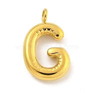 Ion Plating(IP) 304 Stainless Steel Pendants, Letter Charm, Golden, Letter G, 17x10.5x3mm, Hole: 2mm(STAS-C102-15G-G)