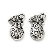 Tibetan Style Alloy Pendants, Cadmium Free & Lead Free, Bag Charms, Antique Silver, 17x11x3.5mm, Hole: 1.8mm, about 625pcs/1000g(FIND-M047-36AS)