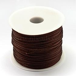 Nylon Thread, Rattail Satin Cord, Coconut Brown, 1.5mm, about 100yards/roll(300 feet/roll)(NWIR-R025-1.5mm-738)