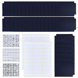 50Pcs PP Plastic Playing Board Game Card Separator, Trading Card Dividers, with 3Pcs PP Adhesive Label Sticker and 2 Pcs Paper Self-Adhesive Blank Stickers, Black, 94x70x0.5mm(AJEW-MA0001-25A)