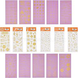 Glitter Self Adhesive Waterproof Hot Stamping Stickers, DIY Gift Hand Account Photo Frame Album Decoration Sticker, Mixed Color, 175x85mm, 22sheet/set(DIY-PH0001-95)