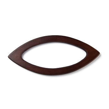 Wooden Handles Replacement, for Handmade Bag Handbags Purse Handles, Horse Eye, Brown, 20x9x0.9cm, Inner Diameter: 1.42cm