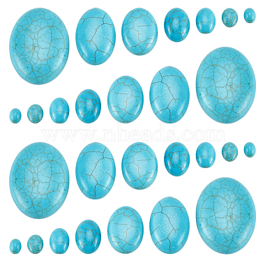 84Pcs 7 Styles Synthetic Turquoise Cabochons(TURQ-PH0001-12)-1