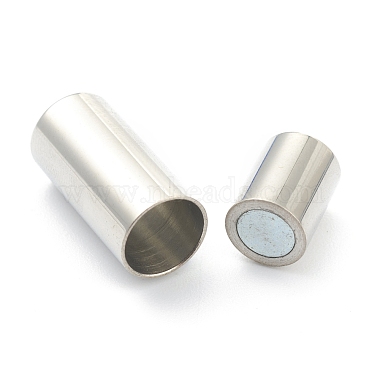 304 Stainless Steel Magnetic Clasps with Glue-in Ends(STAS-O148-06D)-4