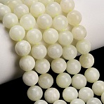 Natural New Jade Beads Strands, Smooth Round, Grade AB, 10.5mm, Hole: 1.2mm, about 37~38pcs/strand, 14.65''~14.92''(37.2~37.9cm)(GG-CBA792A-C01-10mm)
