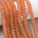 Dyed Natural White Jade Beads Strands, Smooth Rondelle, Dark Salmon, 8~9x5~5.5mm, Hole: 1.4mm, about 69~74pcs/strand, 14.57~15.16''(37~38.5cm)(GG-CBA9281-A12-5x8mm)