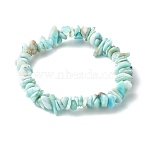 Natural Larimar Chip Beads Stretch Bracelets for Children, Inner Diameter: 1-7/8 inch(4.8~5.1cm)(BJEW-JB06389-02)