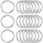Zinc Alloy Spring Gate Rings, O Rings, Platinum, 6 Gauge, 39x4mm, Inner Diameter: 31mm, about 20pcs/box(FIND-SP0001-08D)