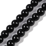 Opaque Glass Beads Strands, Imitation Jade Beads, Dyed, Round, 8mm, Hole: 1.2mm, about 49pcs/strand, 14.76''(37.5cm)(G-A234-A01-02)