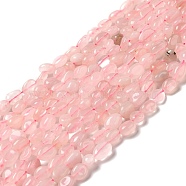 Natural Rose Quartz Beads Strands, Nuggets, 8~14x6~8x4~8mm, Hole: 1mm, about 46~48pcs/strand, 39~39.5cm(G-I351-B05)