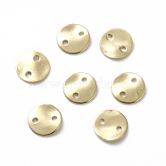 Brass Links Connectors, Long-Lasting Plated, Flat Round, Twist, Real 24K Gold Plated, 6x0.8mm, Hole: 0.8mm(X-KK-L205-08G-C)