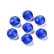 Glass Imitation Austrian Crystal Beads, Faceted, Rondelle, Royal Blue, 8x5~5.5mm, Hole: 1.2~1.5mm(GLAA-D015-01A-12)