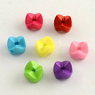 Opaque Acrylic Beads, Mixed Color, 9.5x7mm, Hole: 2mm, about 1800pcs/500g(SACR-Q099-M49)