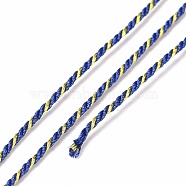 Polycotton Filigree Cord, Braided Rope, with Plastic Reel, for Wall Hanging, Crafts, Gift Wrapping, Medium Blue, 1mm, about 32.81 Yards(30m)/Roll(OCOR-E027-02A-12)