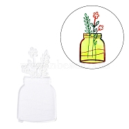 Flowerpot DIY Pendant Silicone Molds, for Decoration Making, Resin Casting Molds, For UV Resin, Epoxy Resin Jewelry Making, White, 330x165x8mm, Hole: 2mm(DIY-Z016-01)