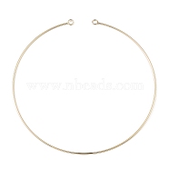 Brass Link Necklace Makings, Minimalism Rigid Necklace, Ring, Golden, 5-1/4 inch(13.5cm), Hole: 4mm(KK-R151-01G)