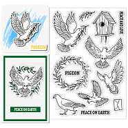 Custom PVC Plastic Clear Stamps, for DIY Scrapbooking, Photo Album Decorative, Cards Making, Pigeon, 160x110mm(DIY-WH0618-0115)