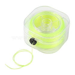 Round Elastic Crystal String, Elastic Beading Thread, for Stretch Bracelet Making, Green Yellow, 0.8mm, about 98.43 Yards(90m)/Box(EW-YW0001-07S)