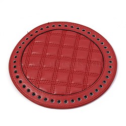 PU Leather Bag Bottom Shaper, for Knitting Bag, Women Bags Handmade DIY Accessories, Red, 18x0.6cm, Hole: 5mm(FIND-H213-04C)