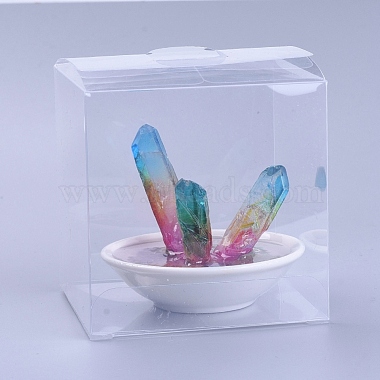 Electroplated Natural Quartz Crystal Home Display Decorations(DJEW-L015-01)-3