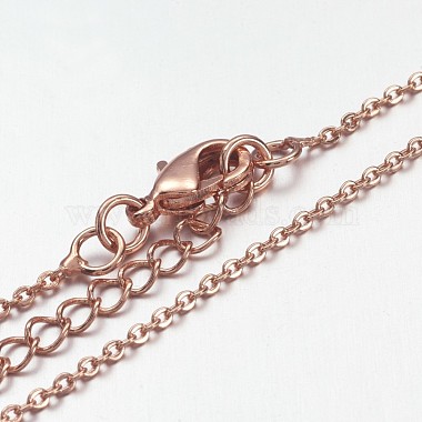 Brass Chain Necklaces(X-MAK-F013-06RG)-2