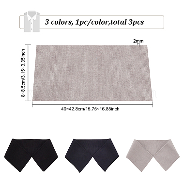 benecreat 3pcs 3 couleurs 95 % coton et 5 % tissu côtelé en fibre élastique pour poignets(FIND-BC0004-41)-2