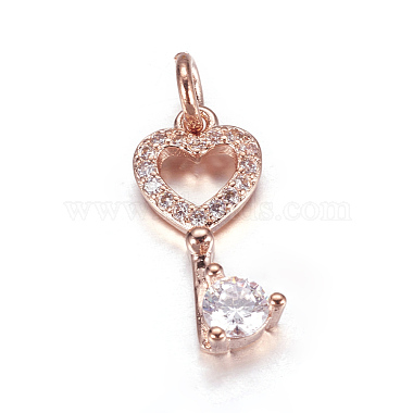 Brass Micro Pave Cubic Zirconia Pendants(ZIRC-P060-32)-2