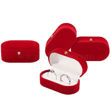 Oval Velvet Jewelry Box(VBOX-WH0013-02)-5