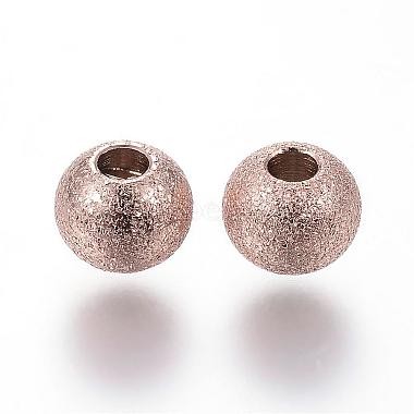 Rose Gold Round Stainless Steel Beads
