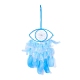 Handmade Eye Woven Net/Web with Feather Wall Hanging Decoration(HJEW-K035-04A)-1