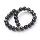 Natural Golden Sheen Obsidian Beads Strands(X-G-C076-8mm-5)-2